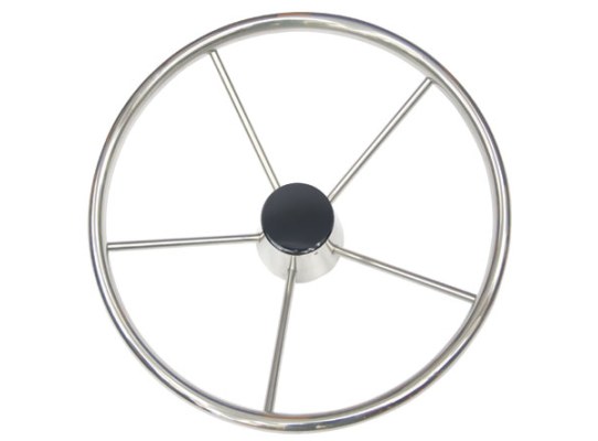 Rueda de Timon Diametro 390mm Inox