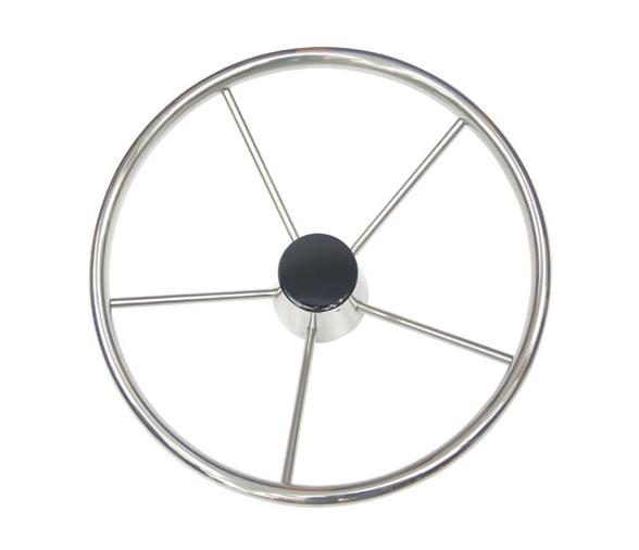 Rueda de Timon Diametro 390mm Inox