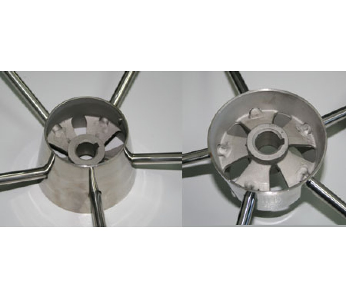 Rueda de Timon Diametro 343mm Inox