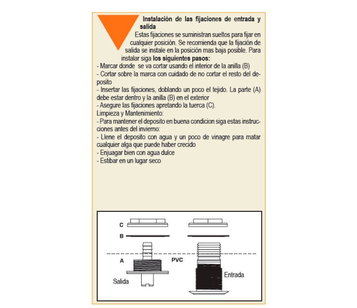 Salida para Deposito de Agua Flexible