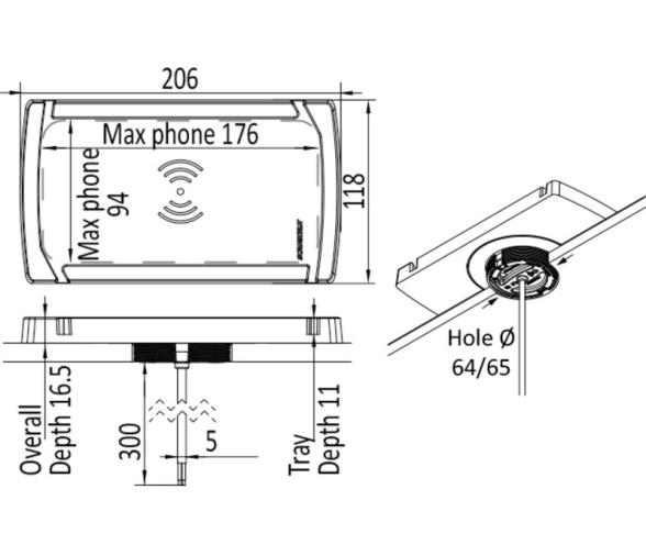 Scanstrut Cargador de Bateria Inalambrico ROKK de 10 W