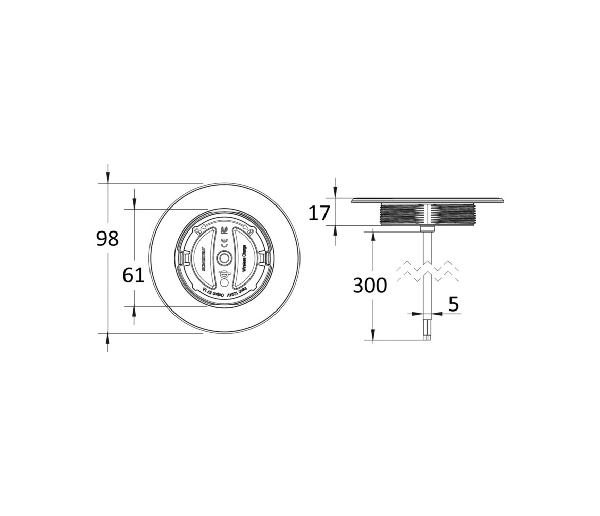 Scanstrut Cargador de Bateria Oculto Inalambrico ROKK