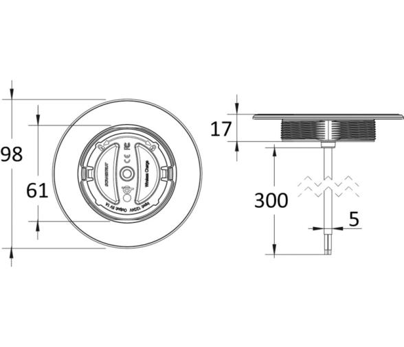 Scanstrut Cargador de Bateria Oculto Inalambrico ROKK