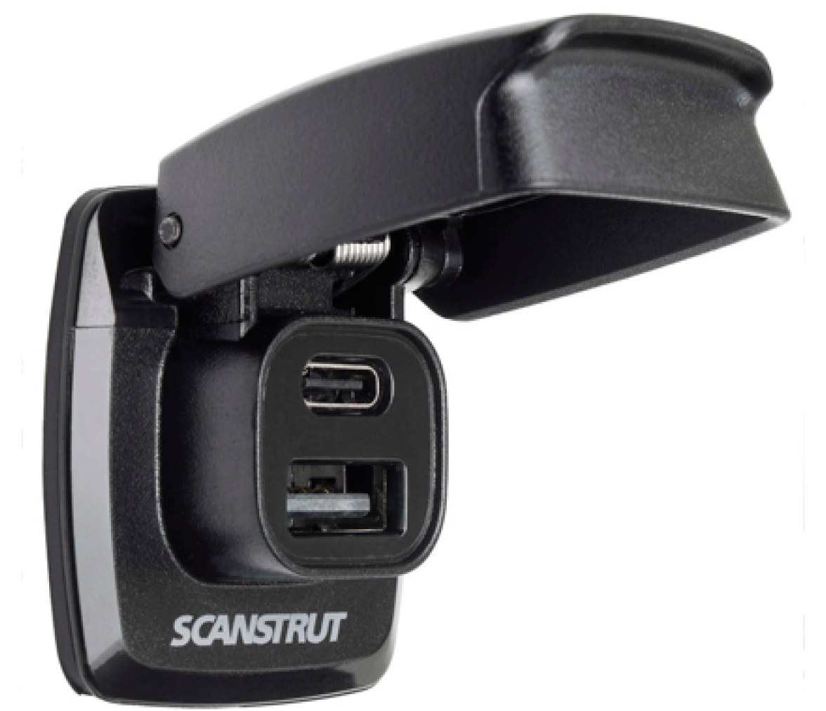 SCANSTRUT Conectores estancos Flip Pro USB-A y USB-C