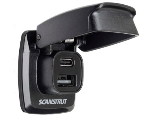 SCANSTRUT Flip Pro USB-A and USB-C watertight sockets