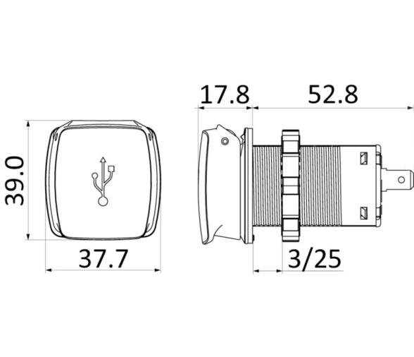 SCANSTRUT Conectores estancos Flip Pro USB-A y USB-C