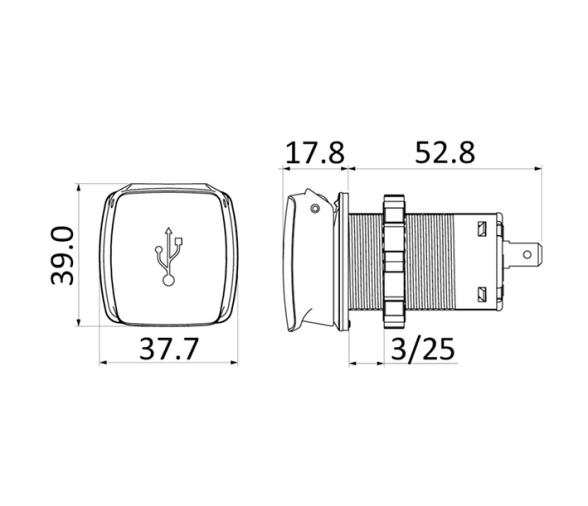 Scanstrut Flip Pro Toma estanca USB-A y USB-C