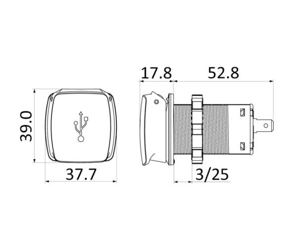 Scanstrut Presa Toma de Corriente 12V Flip Pro
