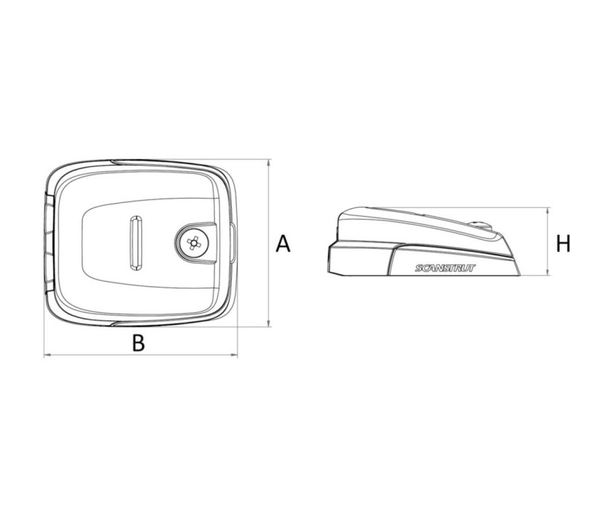 Scanstrut Pasacables Horizontal Gris