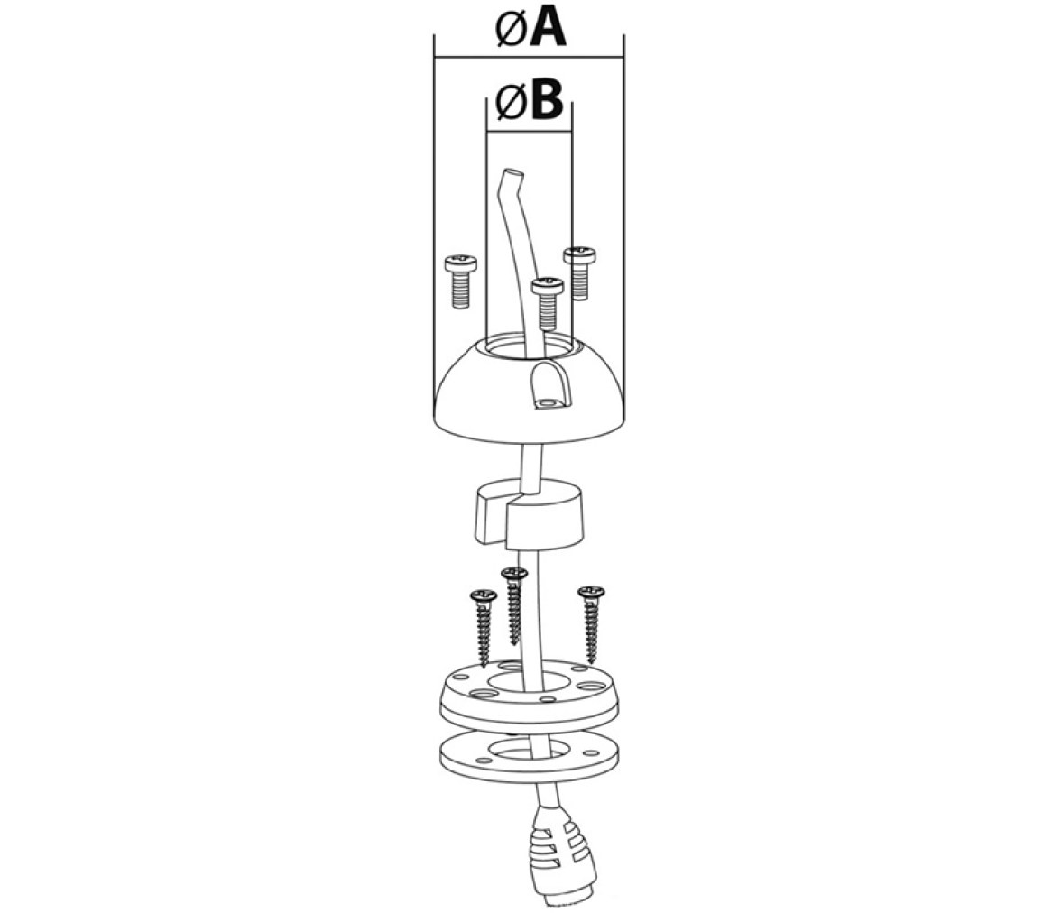 Scanstrut Pasacables Vertical Plastico Negro 10 piezas