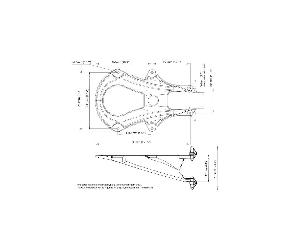 Scantrust Soporte de mástil para Radar 18"
