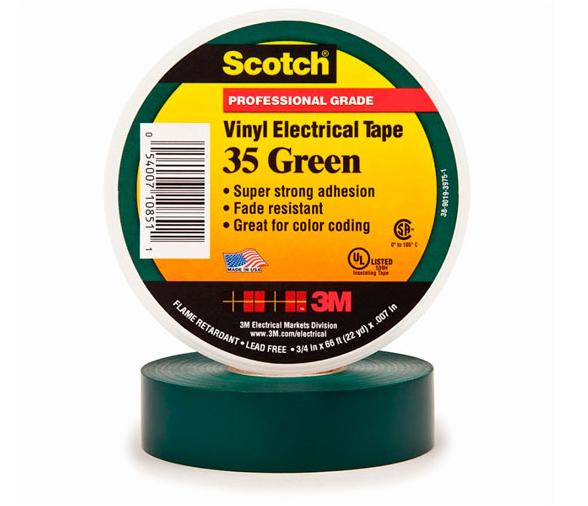3M Scotch 35 Cinta eléctrica de PVC para codificación por colores