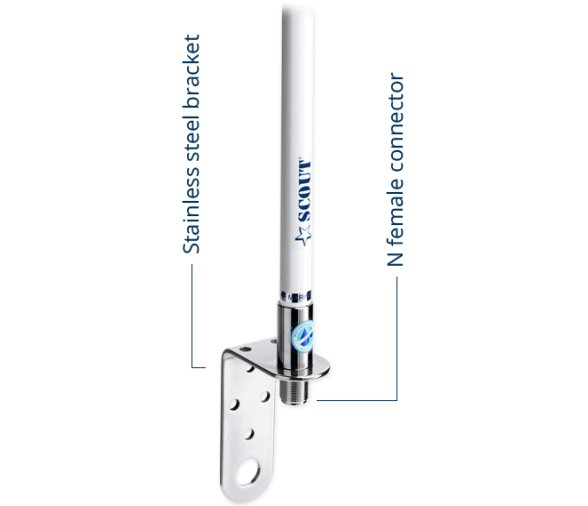 Scout Antena VHF 1,0 m KM-4 -Windex Ready