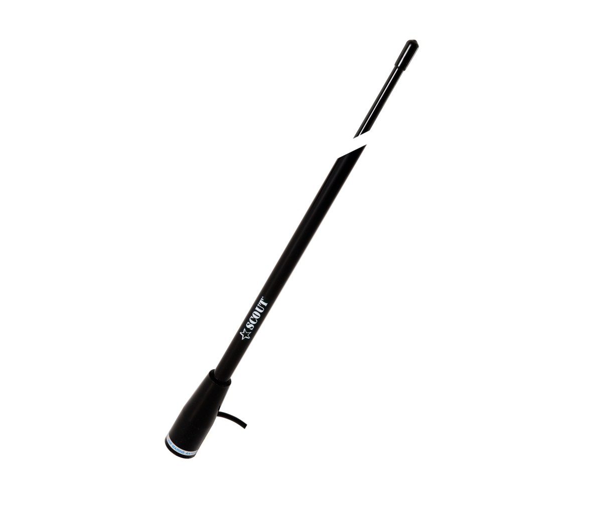 Scout KS-115 Antena de Fibra de Vidrio AM-FM 1,5 m Negra