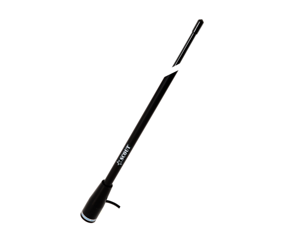 Scout KS-115 Antena de Fibra de Vidrio AM-FM 1,5 m Negra