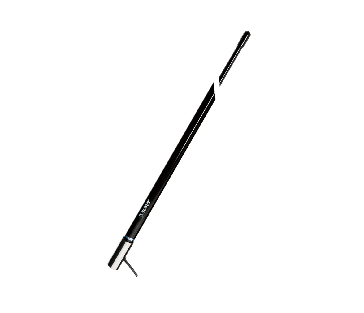 Scout KS-124 Antena Fibra de Vidrio AM-FM 2,4 m Negra