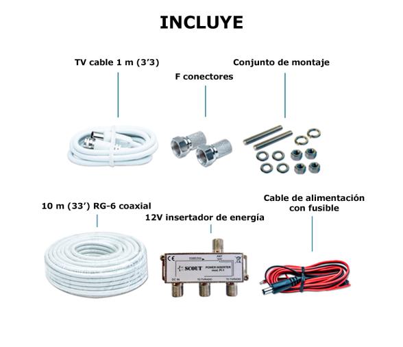 Scout Antena TV FM Omnidireccional Wave