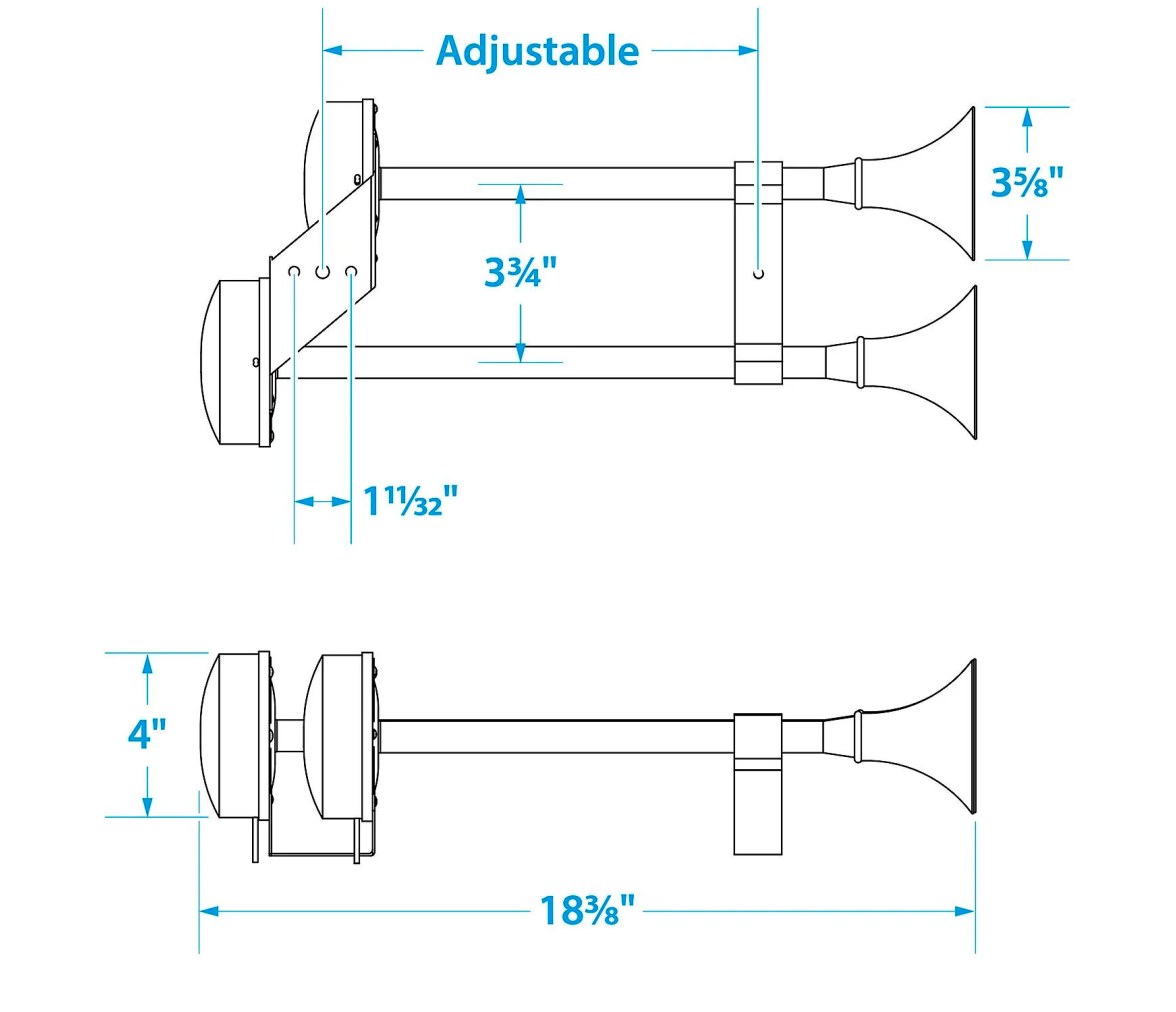 Seachoice Bocina Tubo Inox Doble