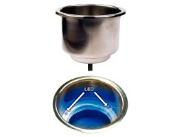 Seachoice Portabebidas acero inox con LED