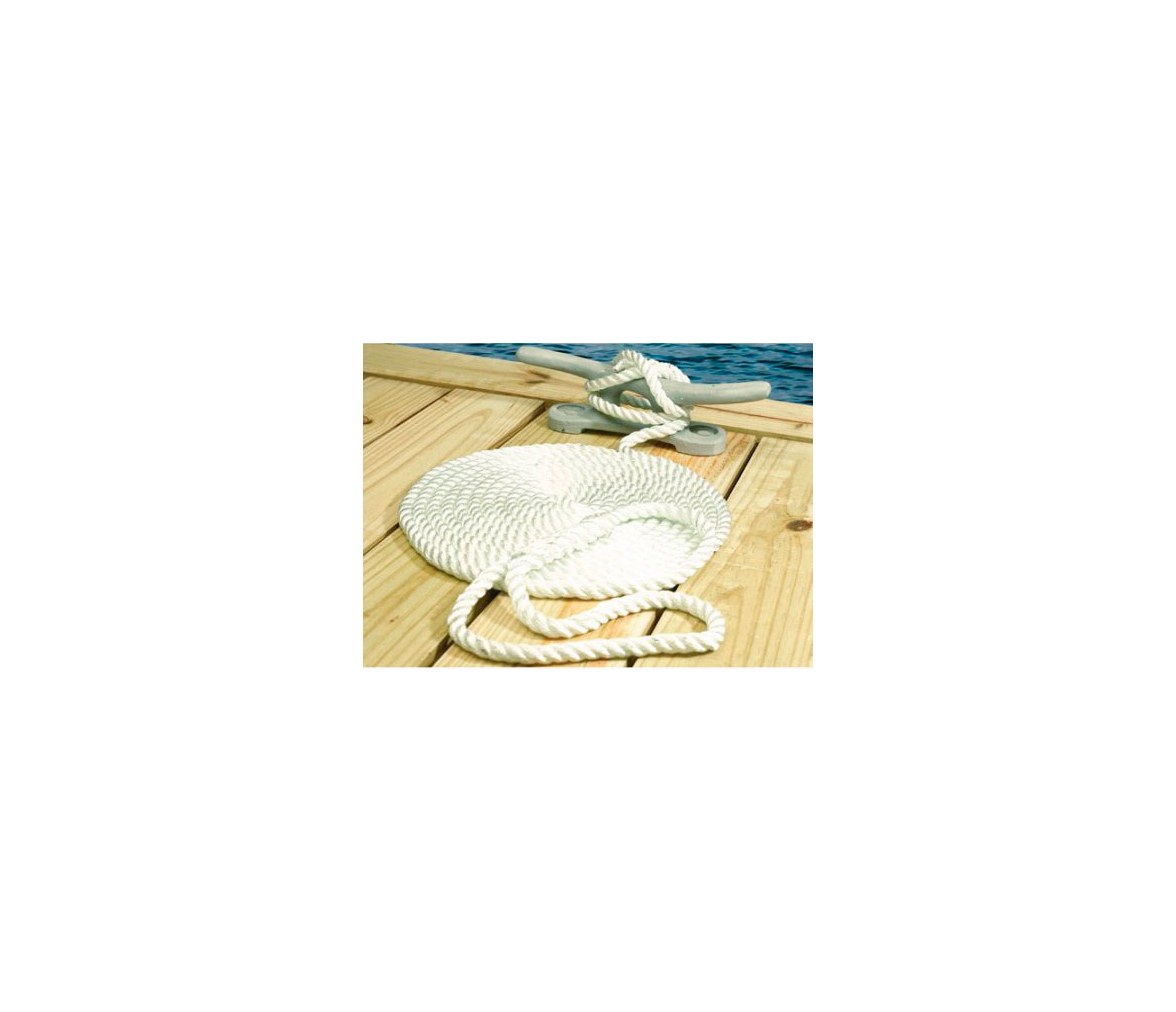 Seachoice Cabo Amarre Nylon Triple Trenzado Blanco 9,5 mm