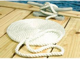 Seachoice Cabo Amarre Nylon Triple Trenzado Blanco 16 mm