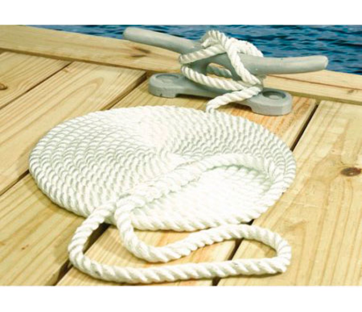 Seachoice Cabo Amarre Nylon Triple Trenzado Blanco 19 mm