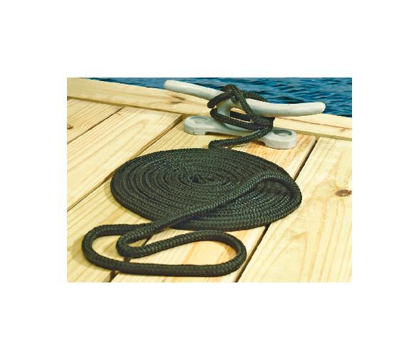 Seachoice Cabo Amarre Nylon Doble Trenzado Negro 13 mm