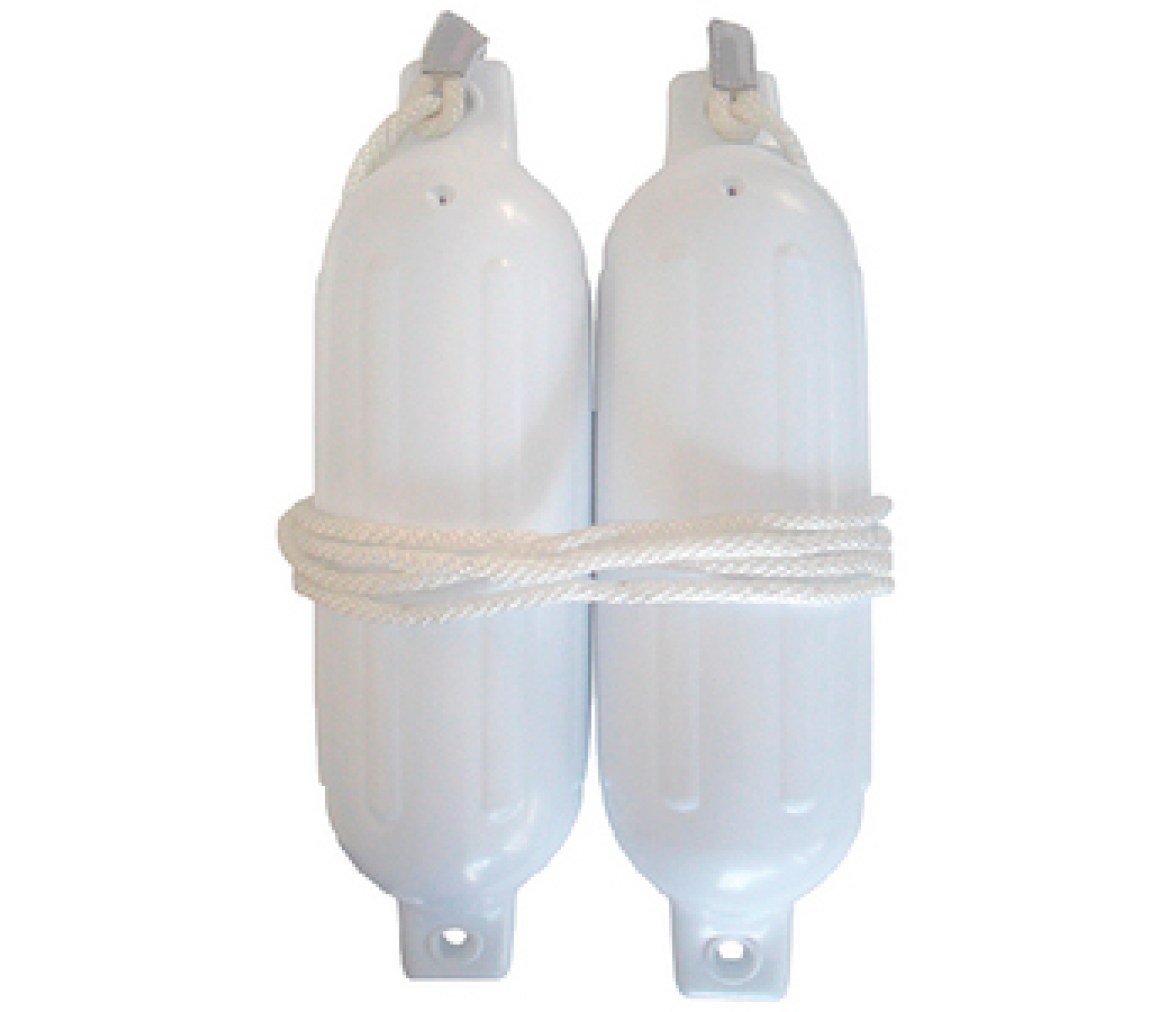 Seachoice Kit Defensas Twin Eye Listada Blanca