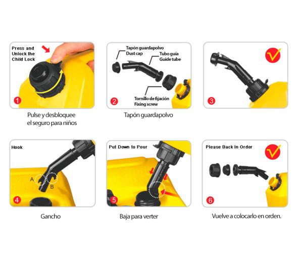 Seaflo Bidón de Gasóleo - Diesel con Cierre Automático