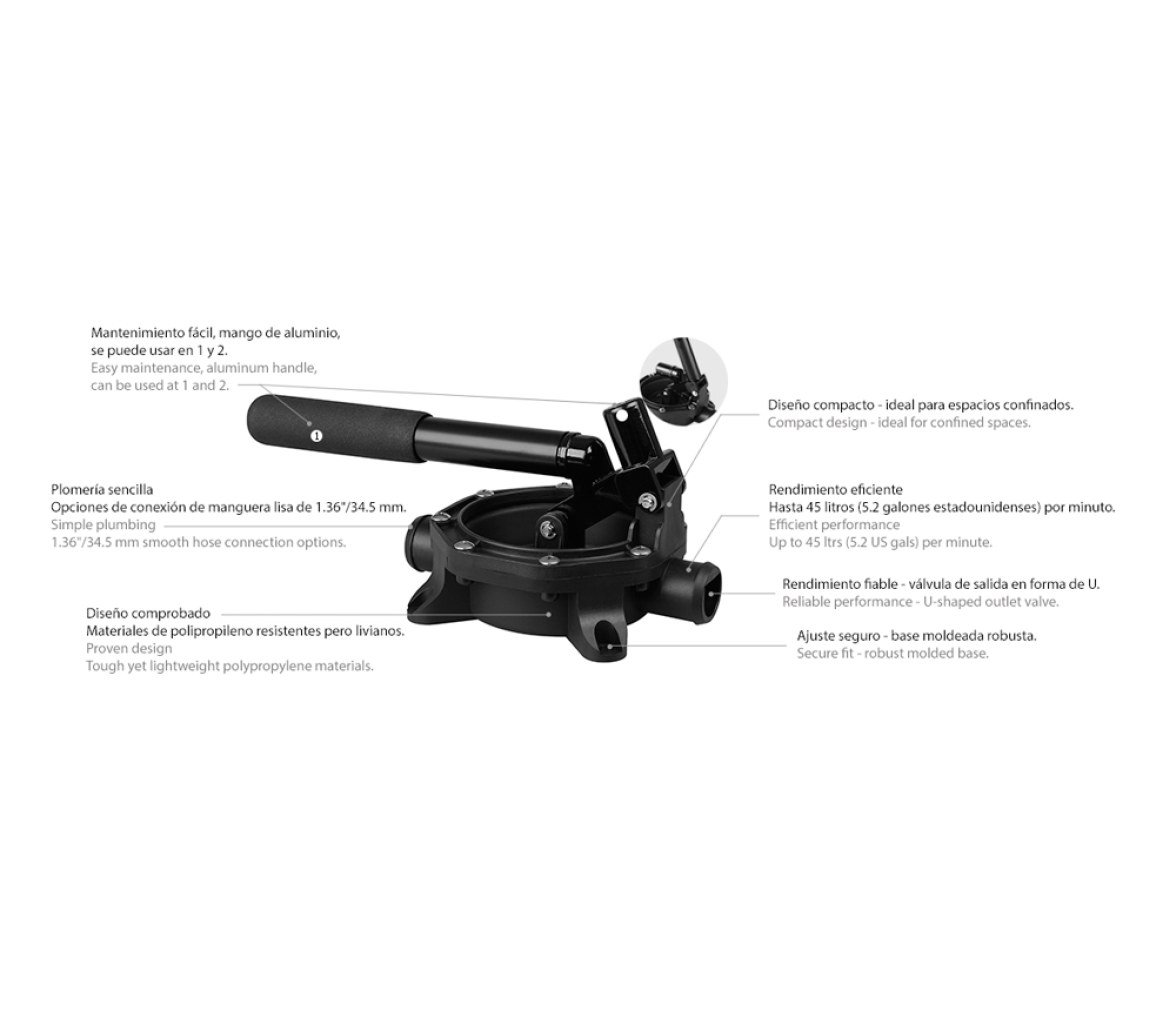 Seaflo Bomba de Achique Manual SFDHA-G720