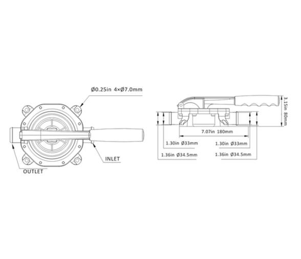 Seaflo Bomba de Cala Manual SFDHP-G720-01