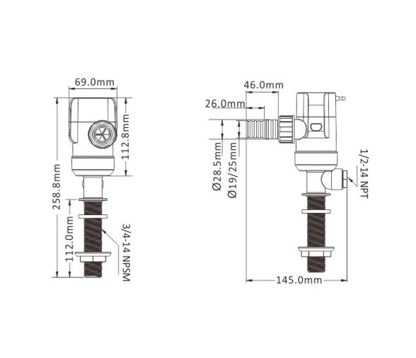 Seaflo Bomba de Recirculación de Vivero Recta 12V
