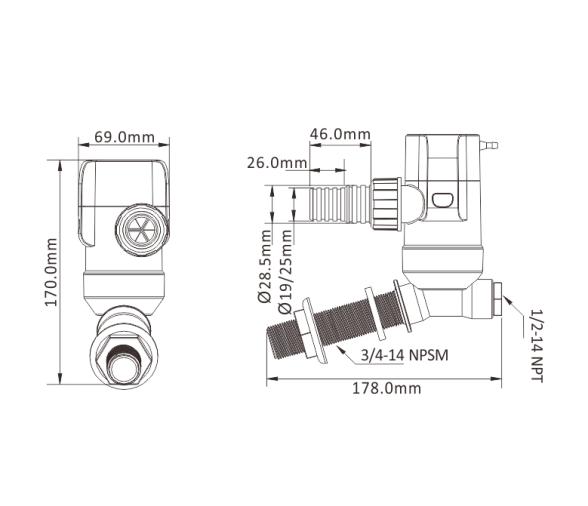 Seaflo Bomba de Recirculación de Vivero 12V