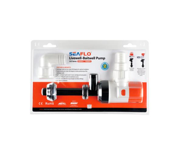 Seaflo Bomba de Recirculación de Vivero Recta 12V