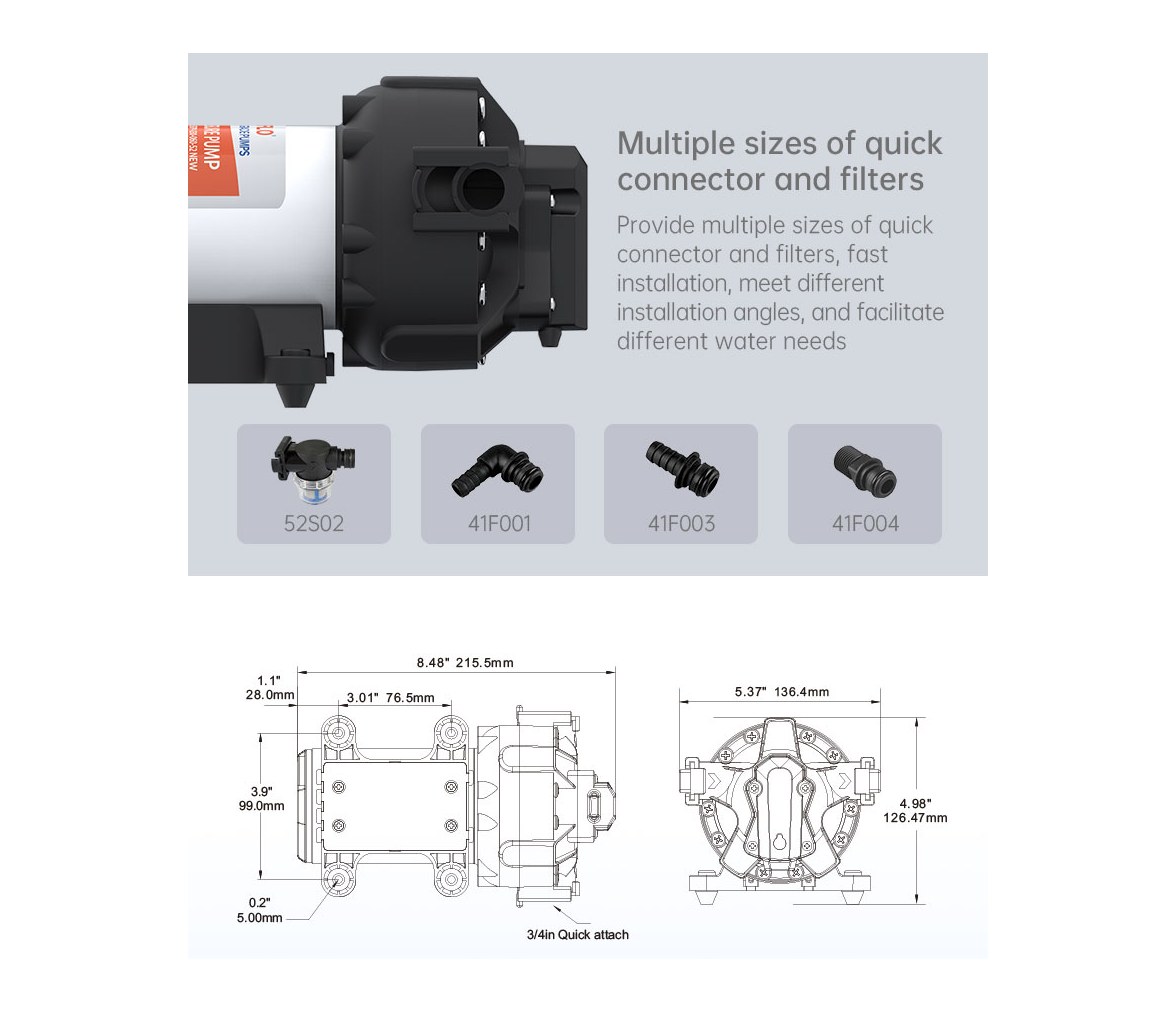 Seaflo 56A Series Variable Speed Smart Pump 3.5GPM