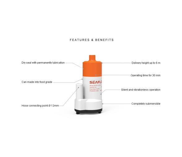 Seaflo Bomba sumergible de bajo voltaje 16 LPM
