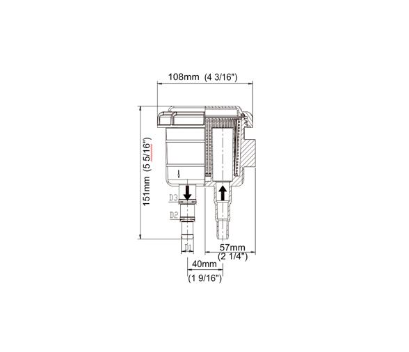 Seaflo Filtro de Agua 13-19 mm