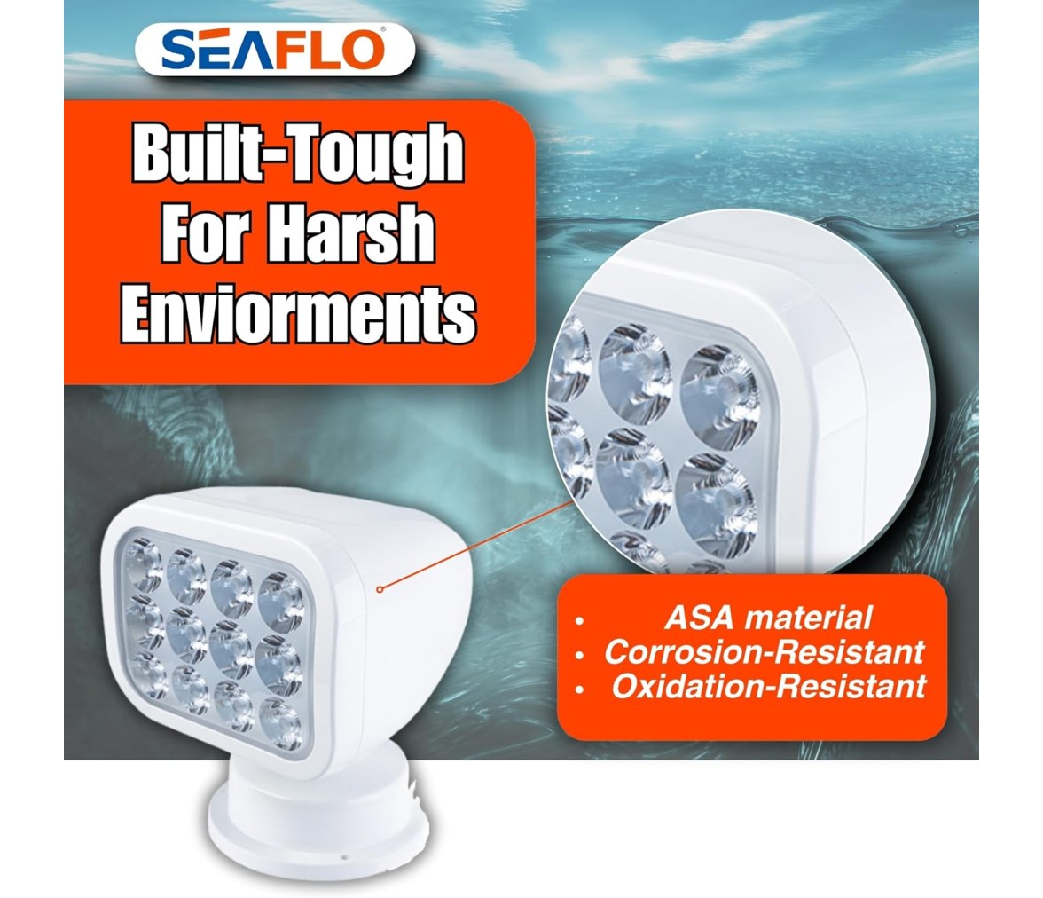 Seaflo Foco LED con control remoto por cable 2700LM