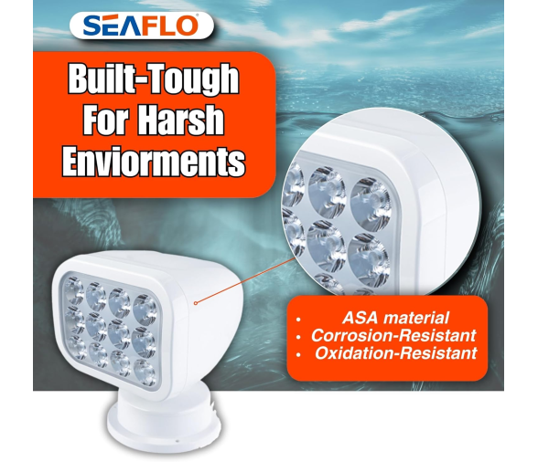 Seaflo Foco LED con control remoto sin cable 2700LM