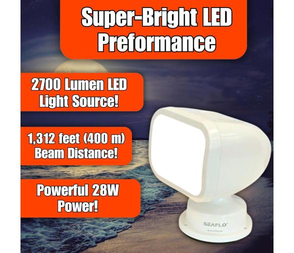 Seaflo Foco LED con control remoto por cable 2700LM