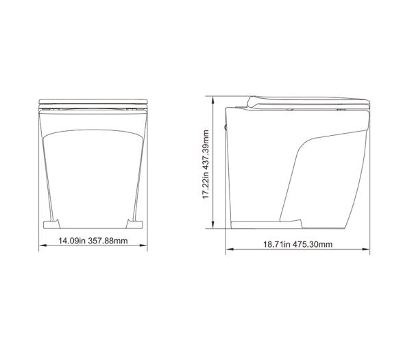 Seaflo Inodoro Eléctrico Deluxe SFMTE1-06