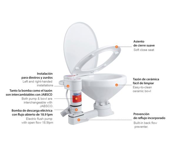 Seaflo Inodoro Eléctrico SFMTE1-02 Regular