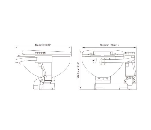 Seaflo Inodoro Eléctrico SFMTE1-02 Regular