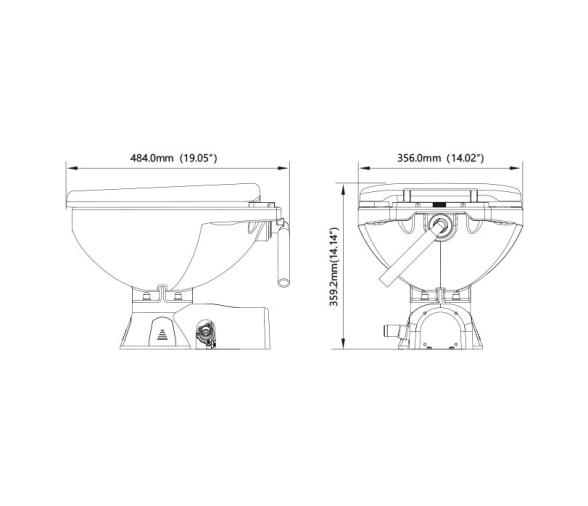 Seaflo Inodoro Eléctrico SFMTE1-03 Regular