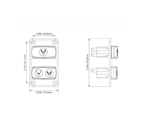 Seaflo Inodoro Eléctrico SFMTE1-04 Compacto