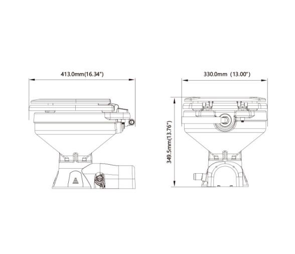 Seaflo Inodoro Eléctrico SFMTE1-04 Compacto