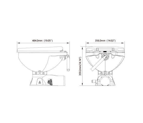 Seaflo Inodoro Eléctrico SFMTE1-04 Regular