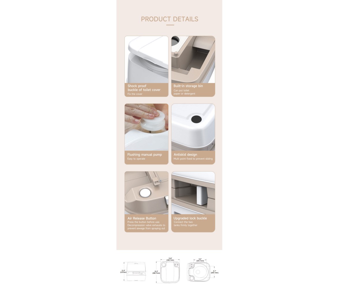 Inodoro WC Quimico Portatil Premium 12L