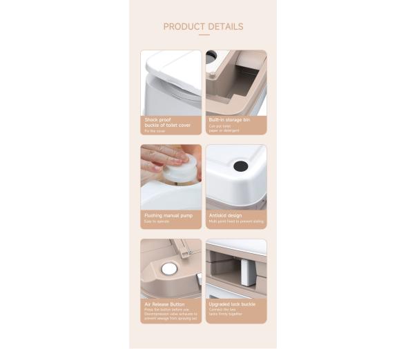 Seaflo Inodoro WC Quimico Portatil Premium 18L