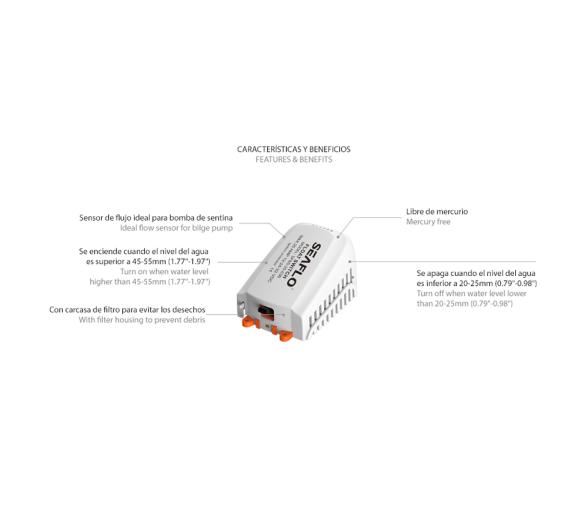 Seaflo Interruptor Flotador con Carcasa